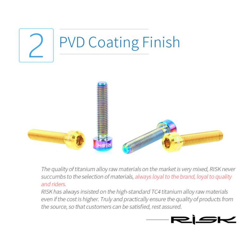 Bộ 2 Vòng Cố Định Tay Phanh Xe Đạp Leo Núi Bằng Hợp Kim Titan M5x25mm