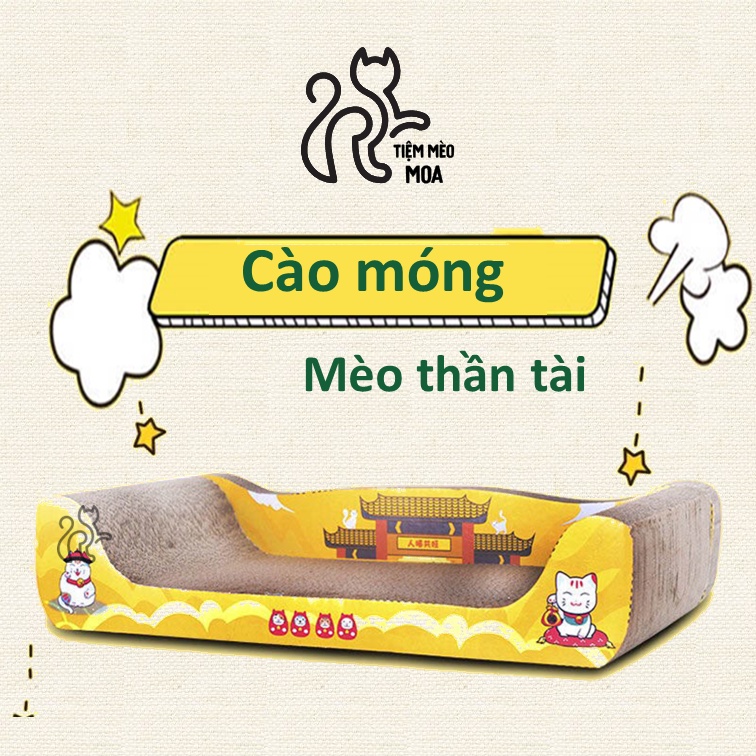 [CÓ SẴN] Cào móng Sofa giường nằm cao cấp - Cào móng cho mèo giảm căng thẳng - Tiệm Mèo Moa