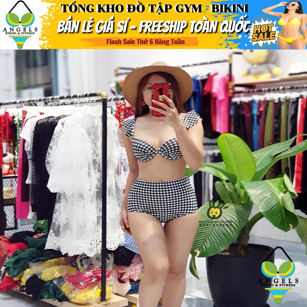 Bikini Bộ Đồ Bơi Hai Mảnh Cánh Tiên Quần Cạp Cao Freesize BHV025 [ Giá Sỉ ] | BigBuy360 - bigbuy360.vn