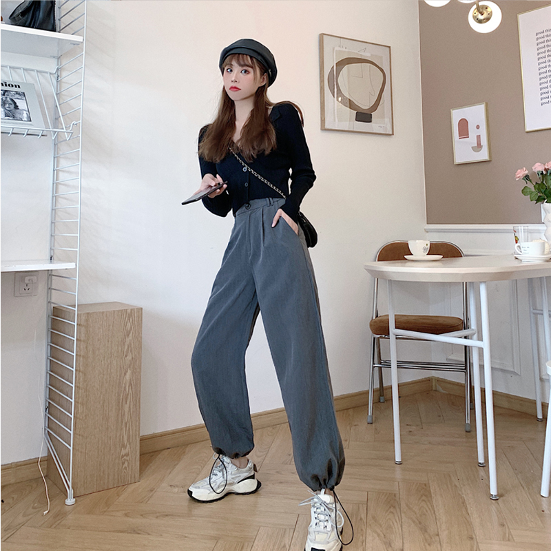 Quần dài SUXI cạp cao ống suông thời trang cho nữ