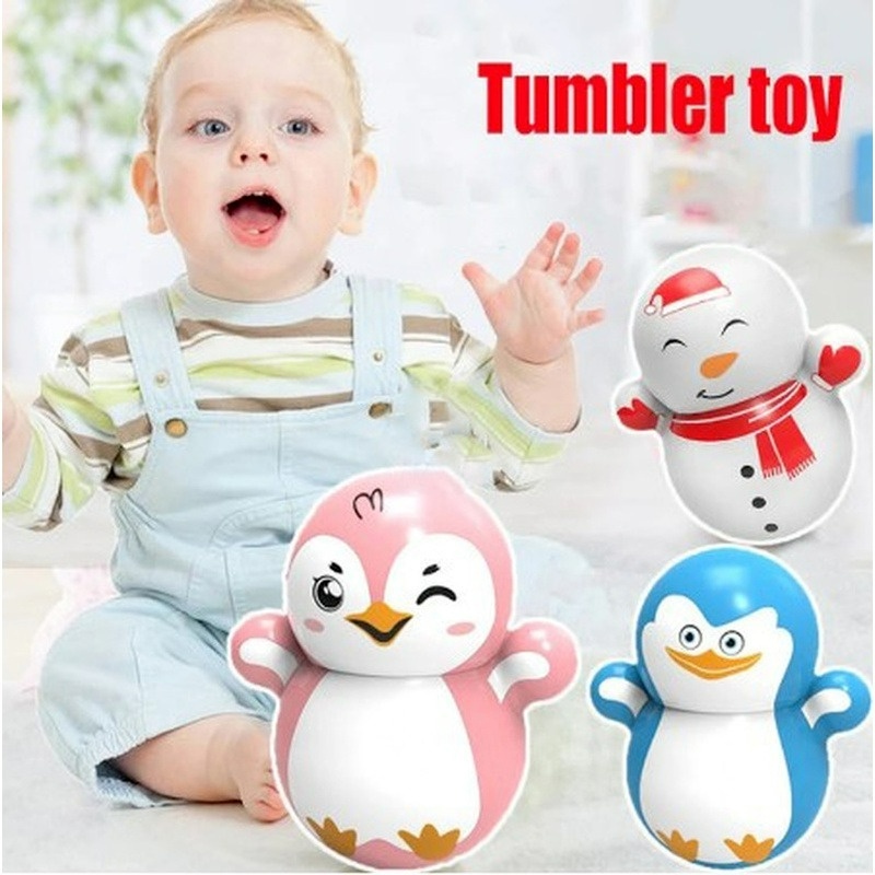 Đồ chơi lật đật hình chim cánh cụt/người tuyết đáng yêu cho trẻ em