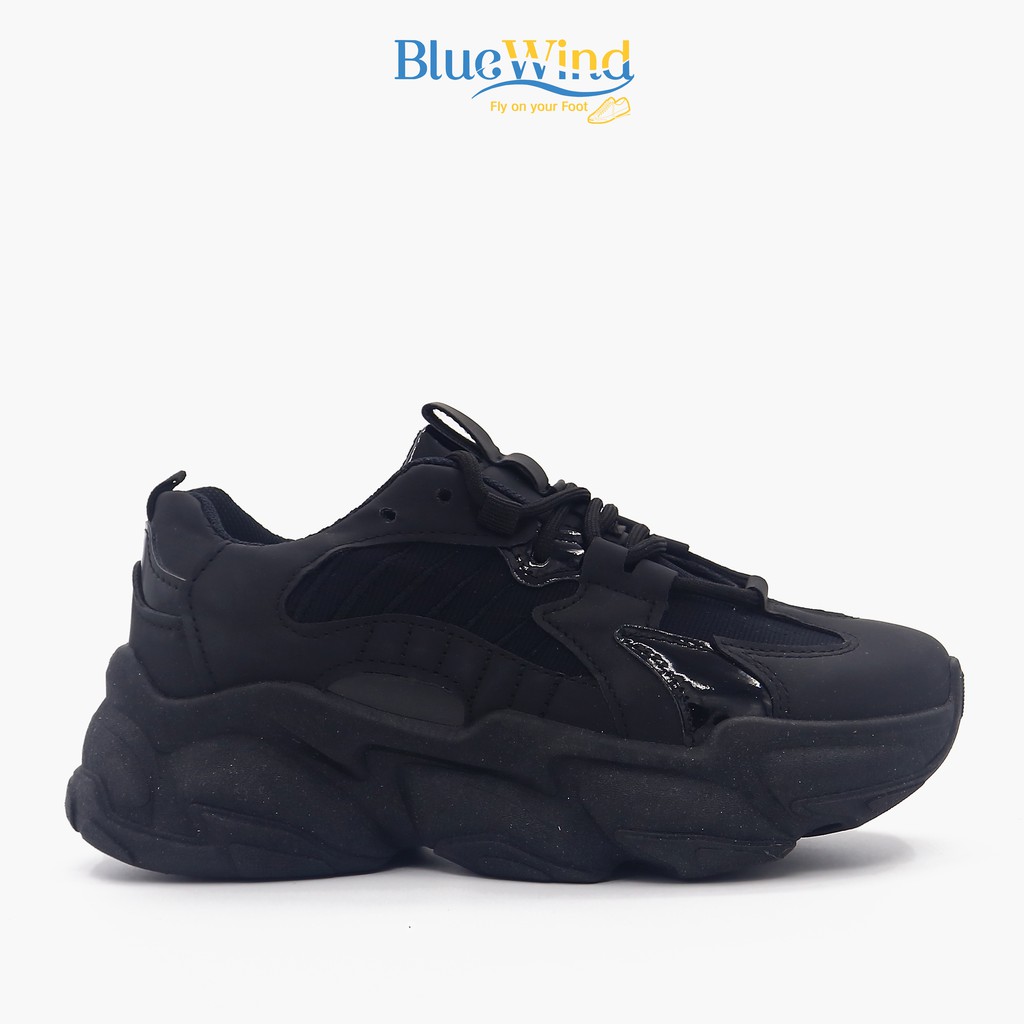 Giày Sneaker Trơn Giày Thể Thao Nữ Đế Cao Da Mềm Kiểu Dáng Hàn Quốc BLUEWIND 68741