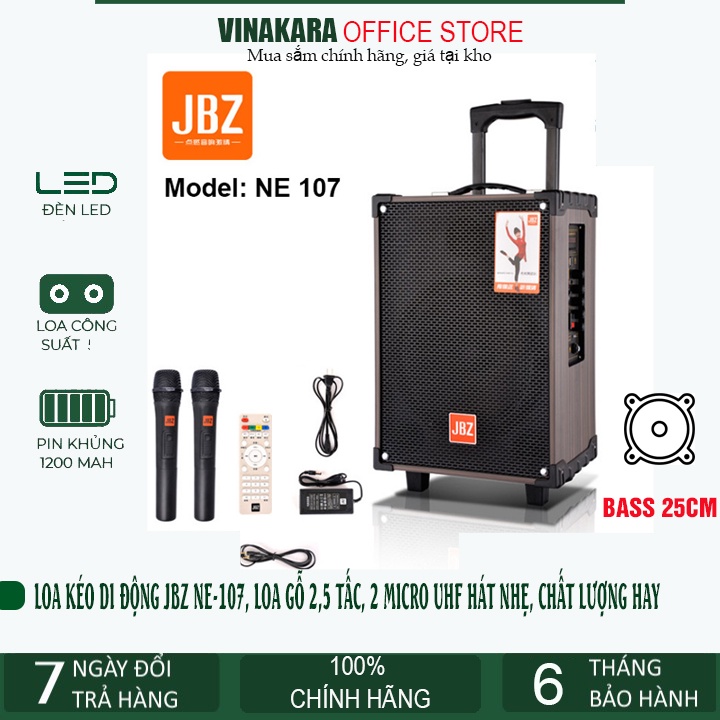 Loa Kéo JBZ 106, JBZ 107, JBZ 108, JBZ 109, 2 Micro UHF, Hát karaoke hay, hát nhẹ