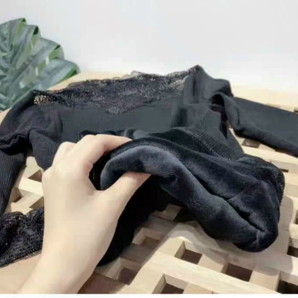 [SỈ - LẺ] Áo giữ nhiệt lót lông phối ren siêu xinh mã LM ALN004
