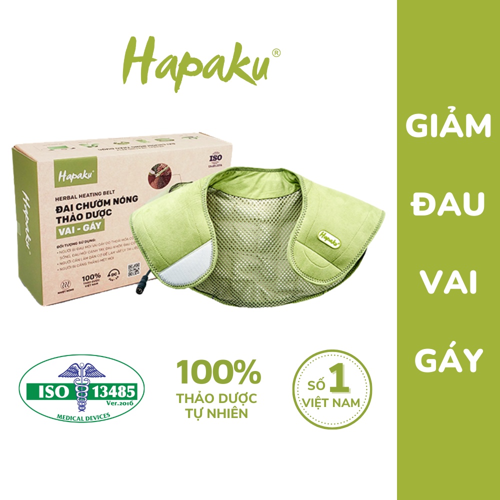 Đai Chườm Thảo Dược Vai Gáy Hapaku, Hỗ Trợ Giảm Căng Cứng Cơ, Giảm Nhức Mỏi Vai Gáy