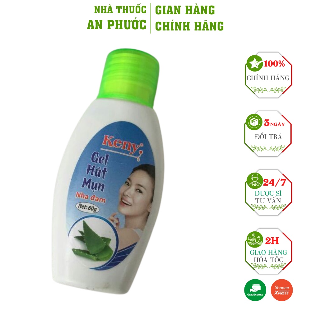 Gel Lột Mụn Keny  ⚡ CAM KẾT CHÍNH HÃNG ⚡ Gel Lột Mụn Nha Đam -  Giúp tẩy sạch mụn cám, bã nhờn trên da mặt 60g