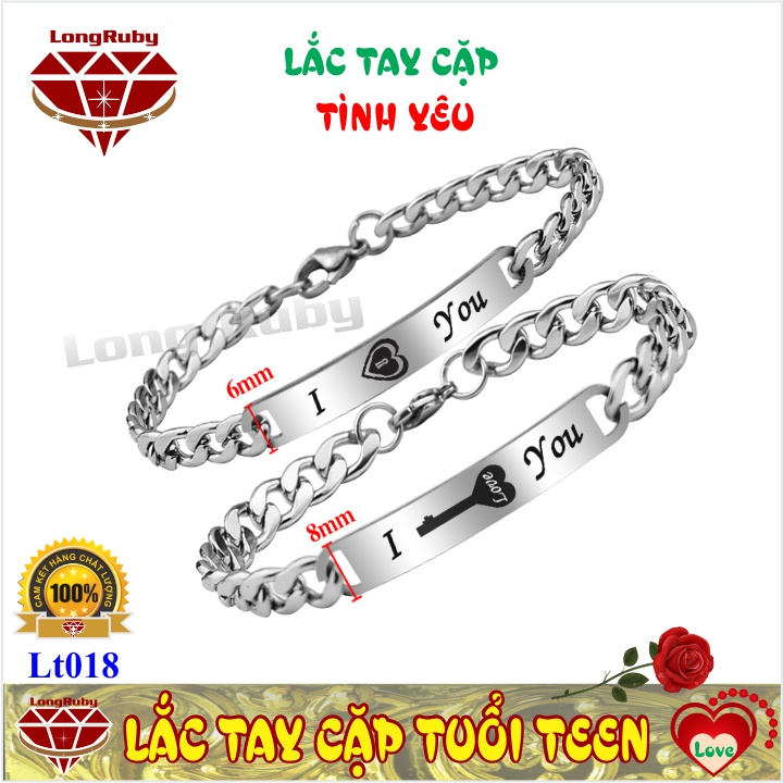 VÒNG TAY ĐÔI DỄ THƯƠNG KHÔNG ĐEN | LẮC CẶP INOX Chữ I LOVE CK, I LOVE VK