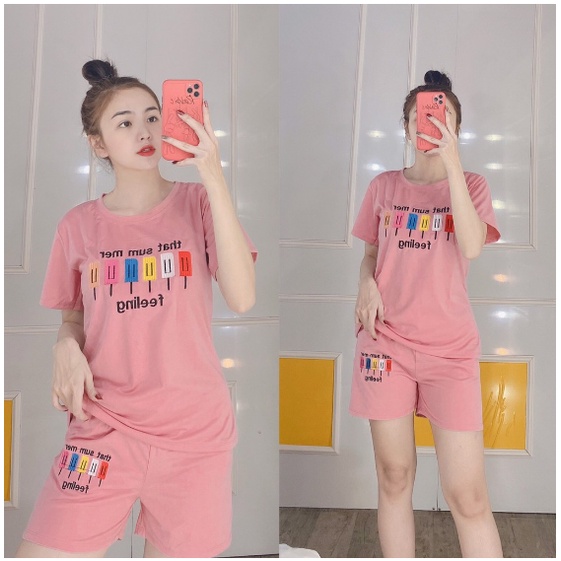 Đồ Bộ Nữ, Set Bộ Đồ Nữ Mặc Nhà Thêu Que Kem Siêu Ngọt Ngào DB6 | BigBuy360 - bigbuy360.vn