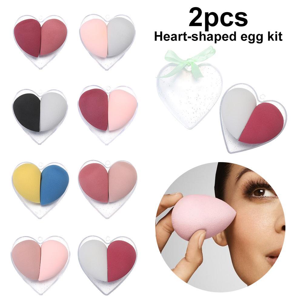 Mút Xốp Trang Điểm Mini Nhiều Màu Sắc Hình Trái Tim