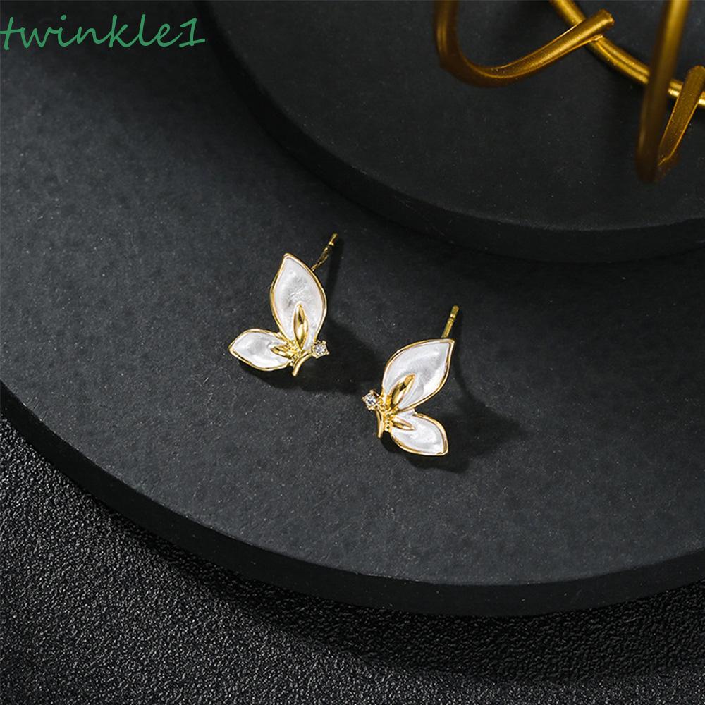 Khuyên Tai Kim Loại Lấp Lánh Thời Trang Cho Nữ