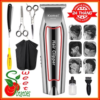 💚Qùa Tặng 4 Món💚Tông Đơ Chấn Viền Kemei KM 032-Tăng Đơ Trấn Viền Kẻ Viền Nhỏ Gọn Có Cữ (Tông Viền)