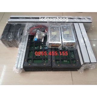 Combo Linh Kiện biển led ma trận 2 mặt (KT 64*32 cm) P10 full màu ngoài trời - có khung nhôm định hình