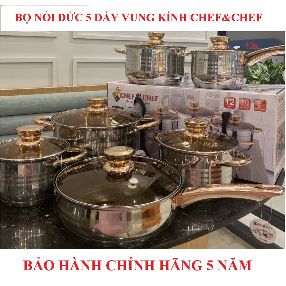 BỘ NỒI 6 MÓN VUNG KÍNH CAO CẤP ANGELBERG/ CHEF/ VICALINA [RẺ-ĐẸP VÀ CHẤT]