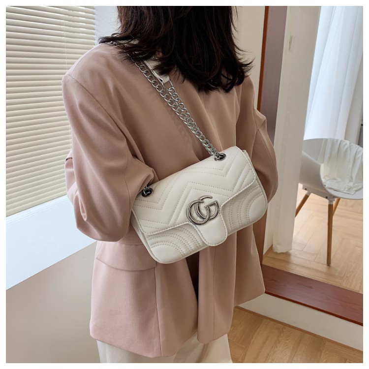 Túi xách GC vuông nữ thêu ren lưới cá tính dây đeo xích sang trọng Ulzzang siêu xinh ❤️