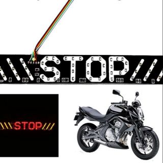 Đèn LED Chữ STOP Trang Trí Đuôi Mô Tô Xe Máy