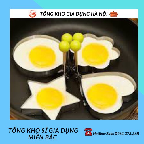 Bộ 4 Khuôn Rán Trứng Ốp La, Bánh - Khay Chiên Tạo Nhiều Hình Cute Có Núm Cầm 1613 Tổng Kho Sỉ Gia Dụng