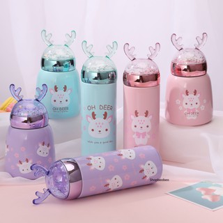 Bình giữ nhiệt Yankai dung tích 330ml bình hươu dễ thương inox 304 giữ nhiệt nóng lạnh đến 8 giờ