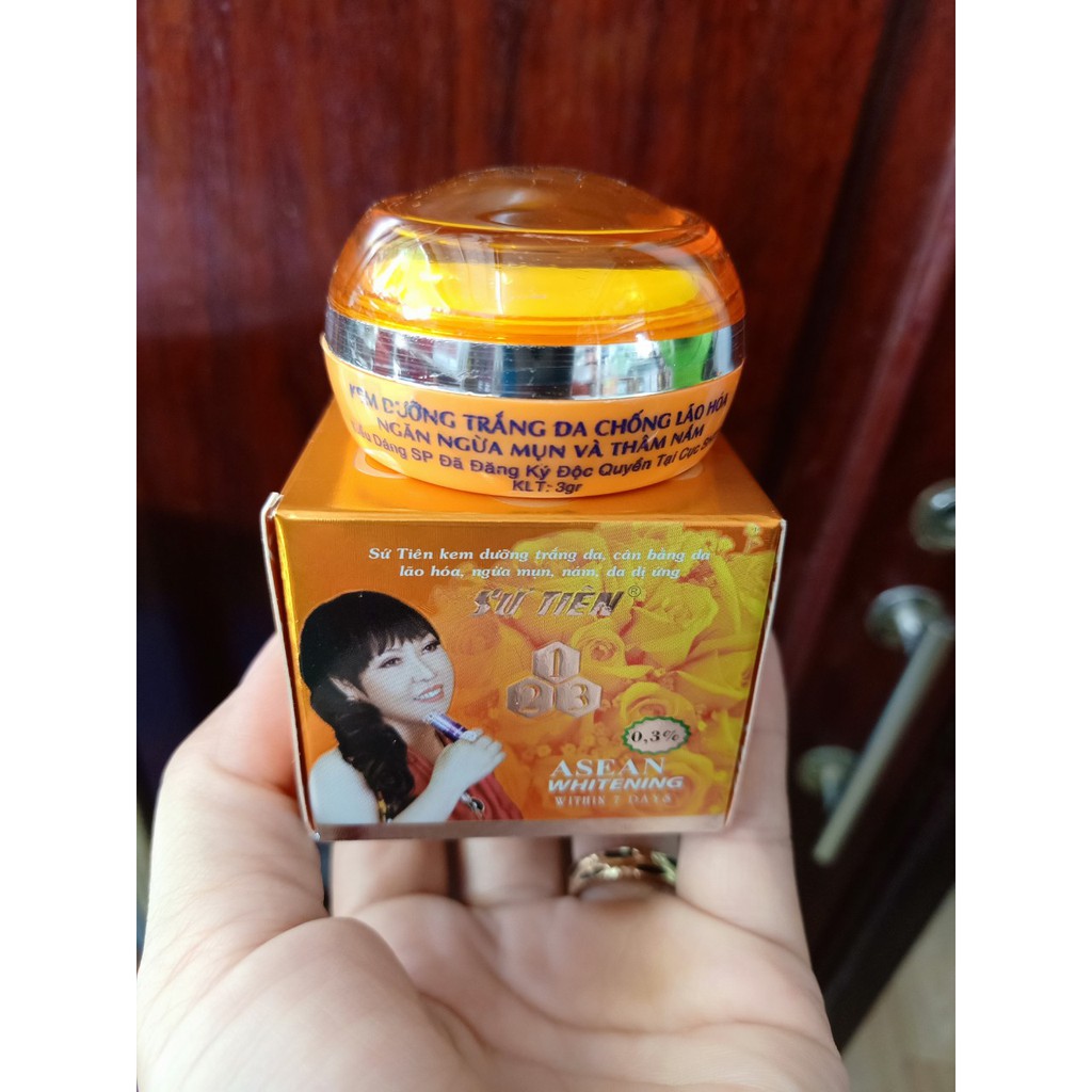 KEM SỨ TIÊN 123 ASEAN WHITENING 3G