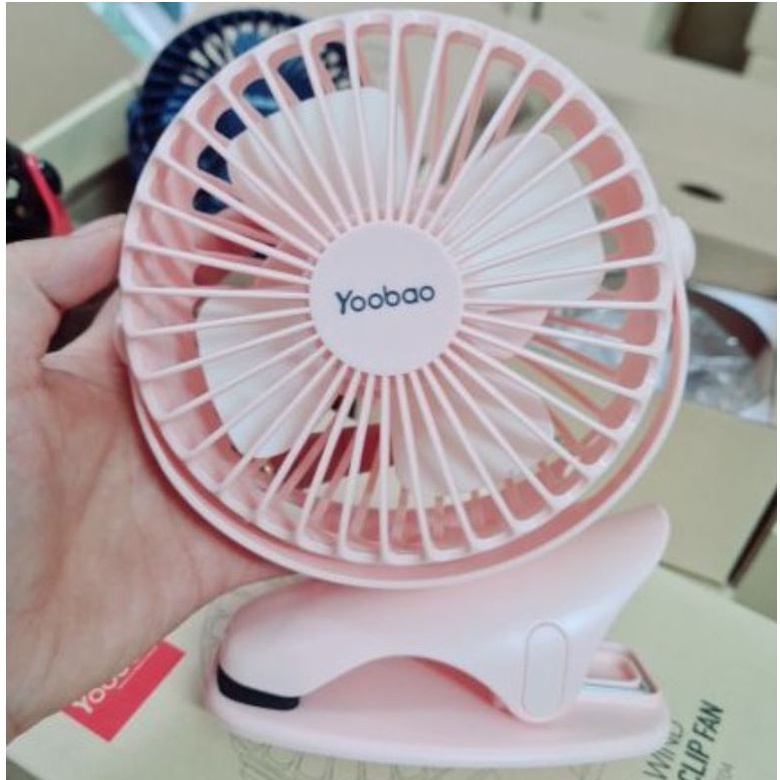 Quạt Mini Để Bàn Yoobao F04 6400mAh tích điện, Quạt Kẹp Đa Năng Sử Dùng Đến 32H, Xoay 720 Độ