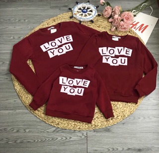 Áo love đỏ gia đình( kèm ảnh thật )