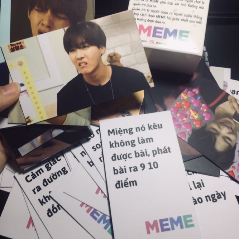 Bộ bài MEME phiên bản BTS | Bộ bài MEME 70 lá | Board game vui nhộn dành cho gia đình, bạn bè, tập thể,...