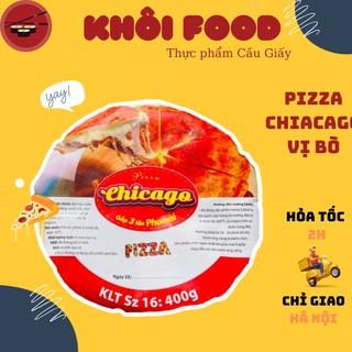 Bánh pizza nhồi chicago vị Bò Bằm X3 lần phô mai, hút chân không, size 16cm