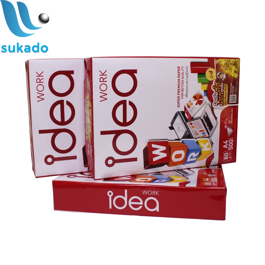 Giấy in A4 Idea 80gsm dày 500 tờ nhập khẩu Thái Lan SUKADO