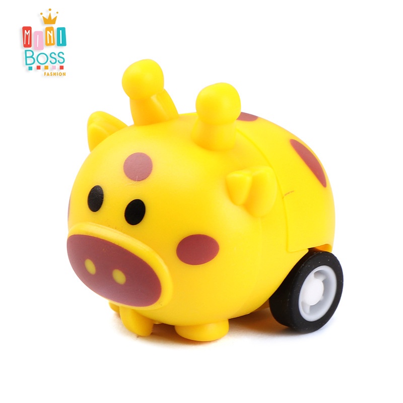 Đồ chơi bánh đà mini cho bé MiniBoss | Thú chạy cót dễ thương cho bé