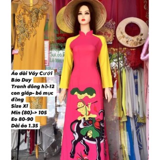 áo dài tranh đông hồ
