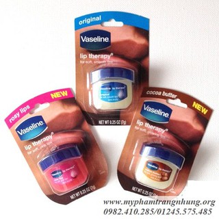 Son dưỡng mềm mịn hồng môi vaselin. 7g