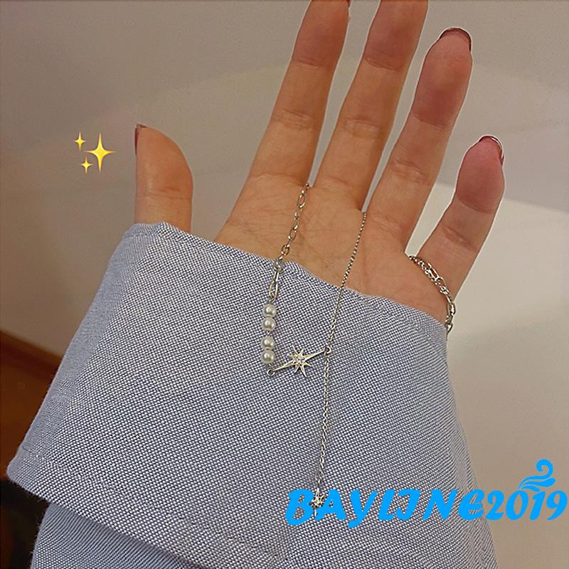 Vòng cổ mặt hình nơ đính ngọc trai nhân tạo thời trang dành cho nữ