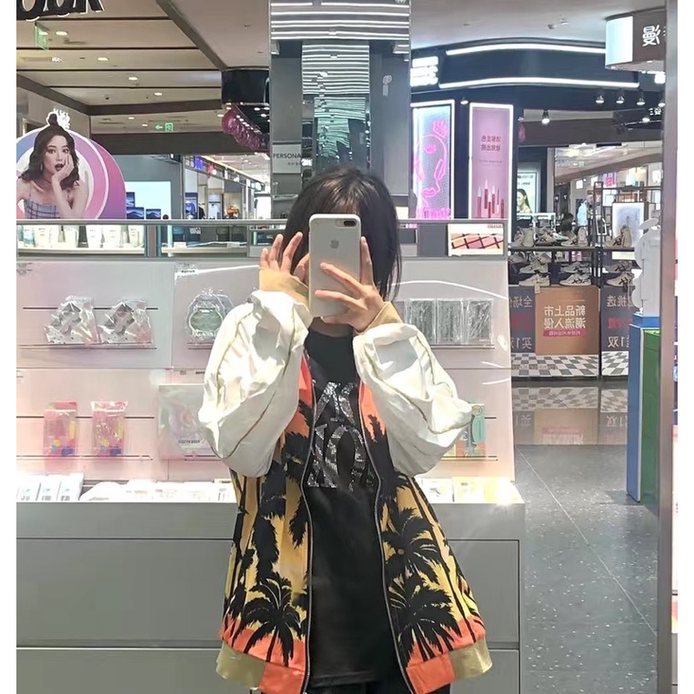Áo khoác gió bomber mỏng cây dừa nam/nữ🤟🏻