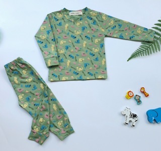 Bộ cotton Minky cạp cao cho bé ( kèm túi zip xịn )