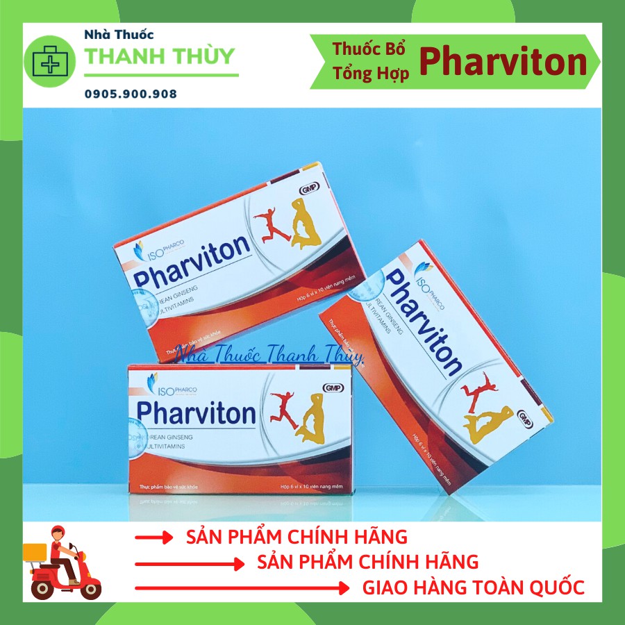 PHARVITON [Hộp 6 vỉ x 10 viên] Bổ Sung Khoáng Chất Cho Cơ Thể, Tăng Sức Đề Kháng,  Cải Thiện Hệ Miễn Dịch