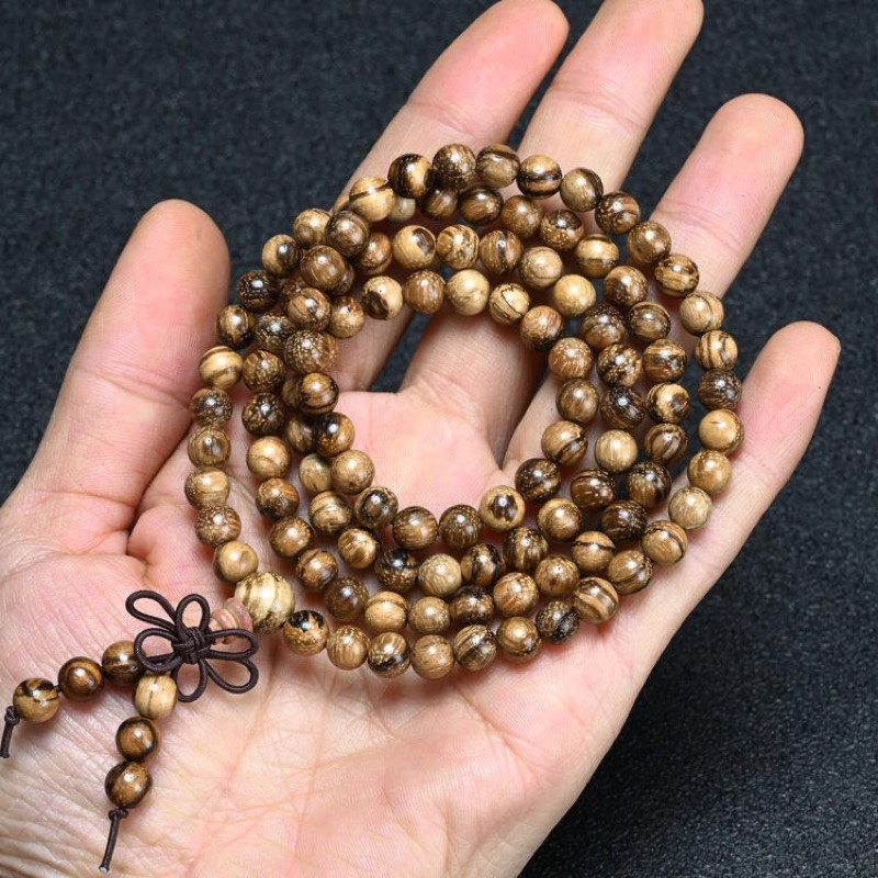 [Trầm hương 100% - Hàng loại I] Vòng tay trầm hương cao cấp 108 hạt - MH660