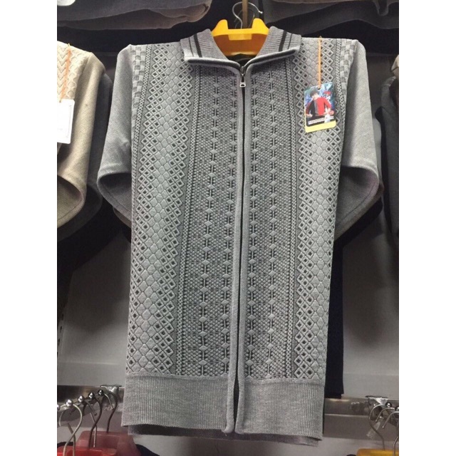 Áo len nam dây kéo trụ trung niên