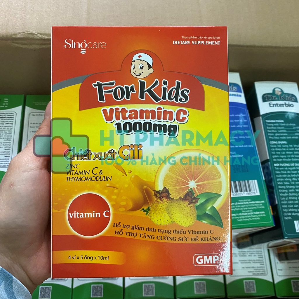For Kids Vitamin C dạng ống - Bổ sung vitamin C hỗ trợ giảm tình trạng thiếu vitamin C, hỗ trợ hạn chế quá trình oxy hóa