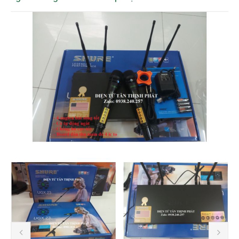Micro không dây shure UGX23  siêu nhẹ -HÀNG CHÍNH HÃNG