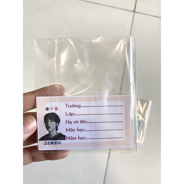 Combo Nhãn Vở BTS Siêu Cute Mlem Mlem Nhãn Vở Học Sinh Nhãn Vở BST Học Sinh Nhãn Vở Cho Bé
