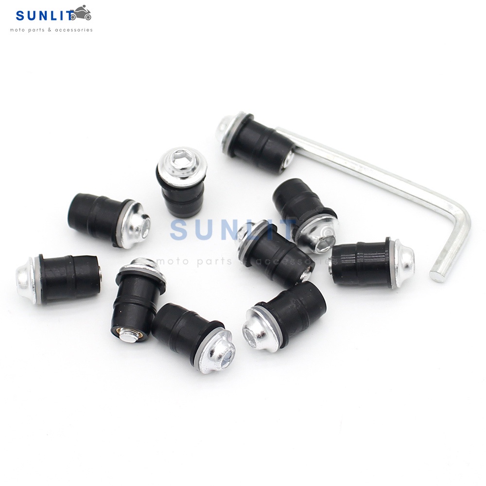 Bộ 10 Ốc Vít M5 5mm Chống Rung Thông Dụng Cho Kính Chắn Gió Xe Máy HONDA ADV150 adv 150 adv