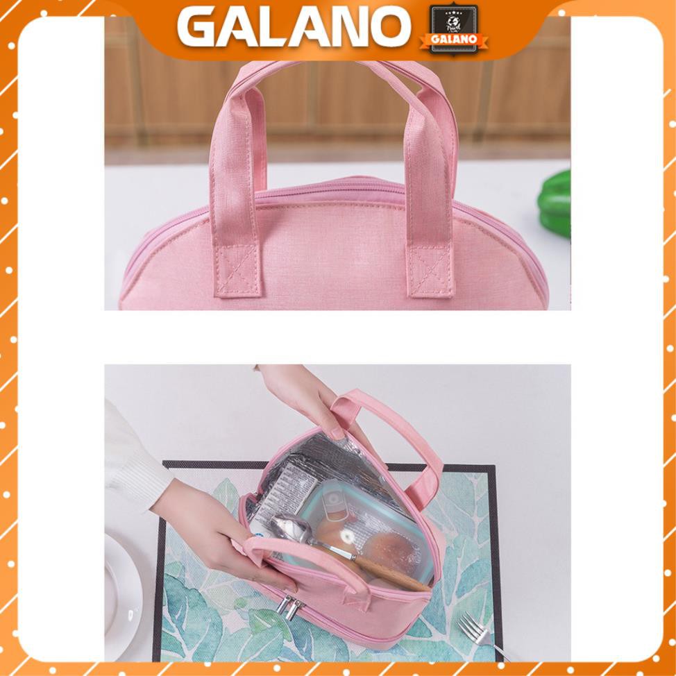 Túi giữ nhiệt GALANO túi đựng hộp cơm, bình nước, bình sữa giữ nhiệt 2 ngăn cao cấp cho văn phòng, du lịch HG-001201