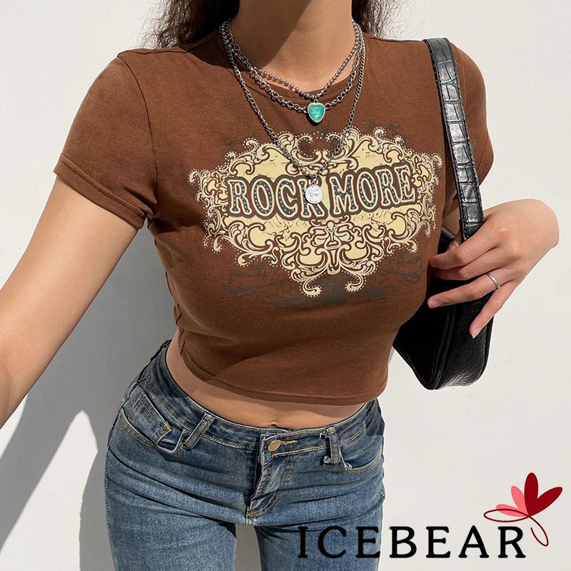 Áo thun nữ ngắn tay cổ tròn in chữ thời trang