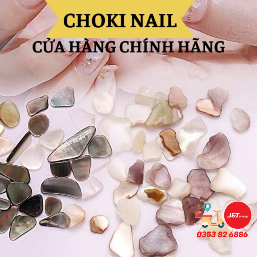 Sét xà cừ sỏi 12 màu trang trí móng nail tự nhiên