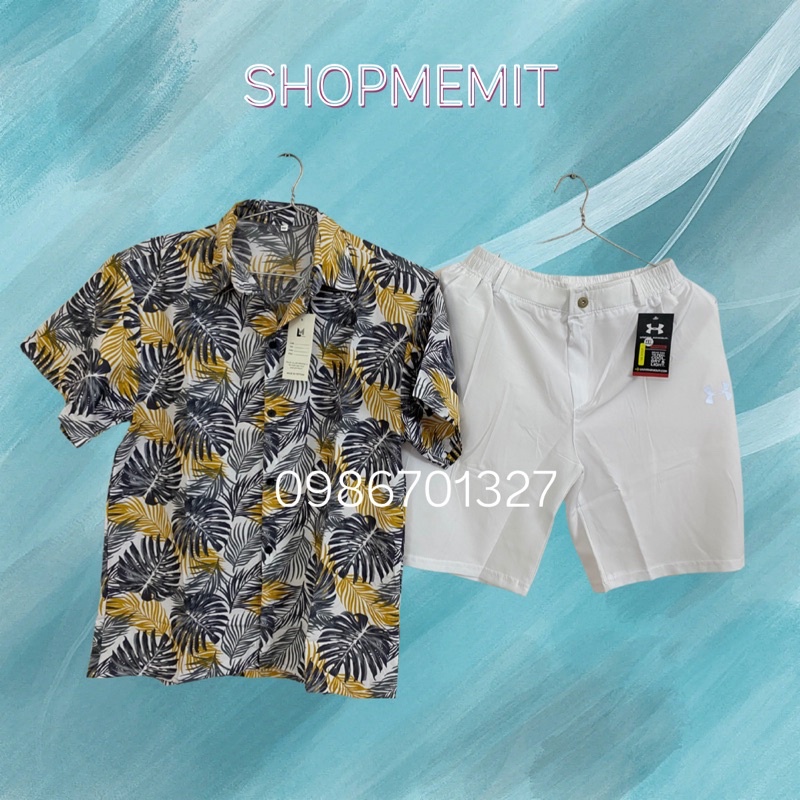 Áo sơ mi hoa lá hawaii, đồng phục nhóm đi biển, team building, chụp ảnh kỷ yếu chất đẹp 2022