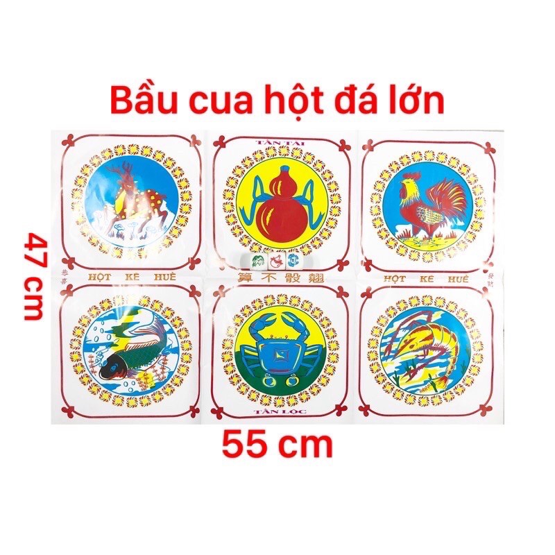 bầu cua hột nhựa ( đá) - combo 2 bộ lớn và nhỏ