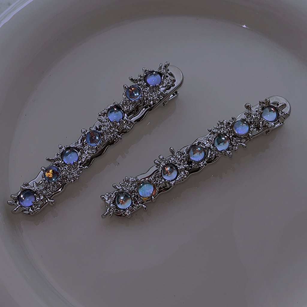 Kẹp Tóc Đính Đá Mặt Trăng Thiết Kế Sang Trọng