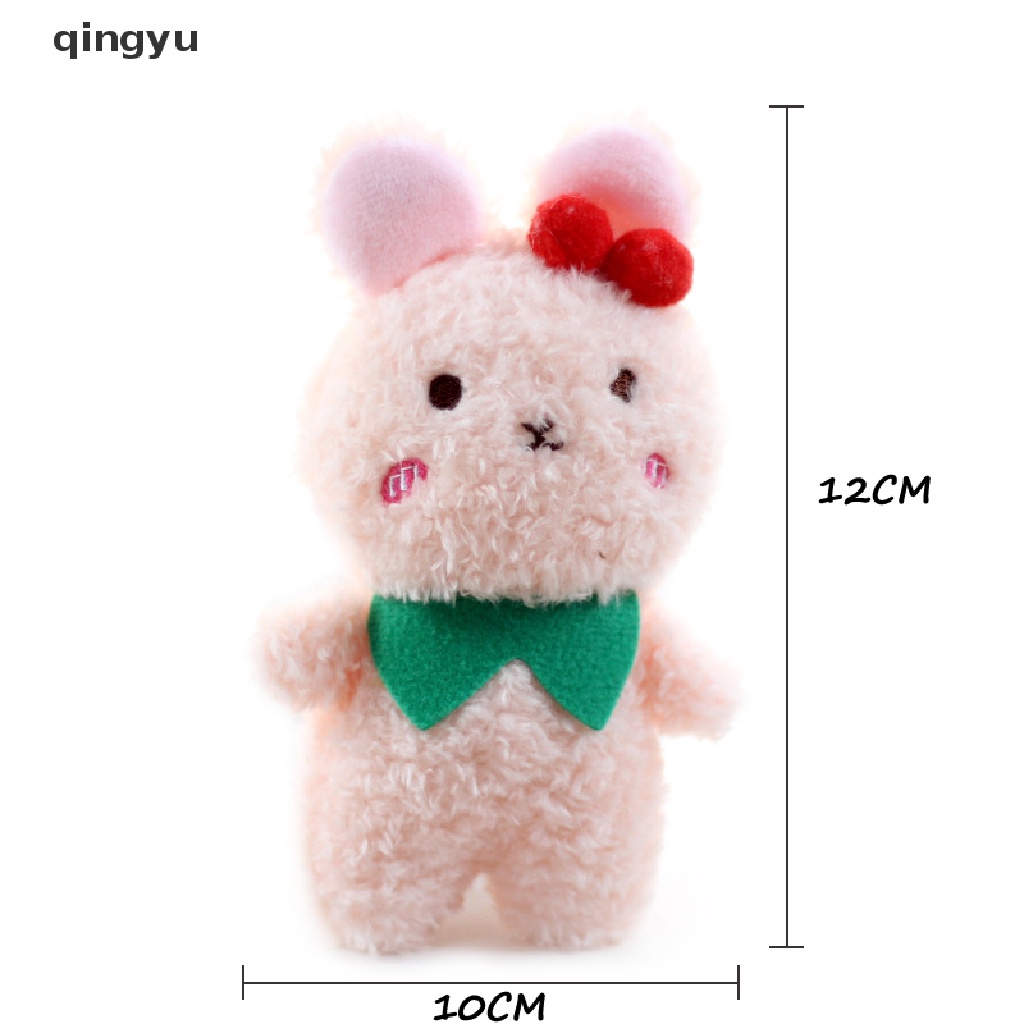 Móc Khóa Hình Gấu / Thỏ Bằng Lông Nhung Dễ Thương Xinh Xắn