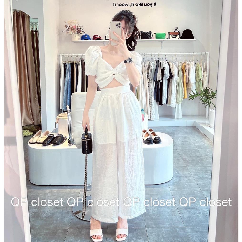 [ 𝐅𝐑𝐄𝐄 𝐒𝐇𝐈𝐏 ]   SÉT BỘ SOẮN NGỰC HỞ LƯNG MIX QUẦN ỐNG RỘNG