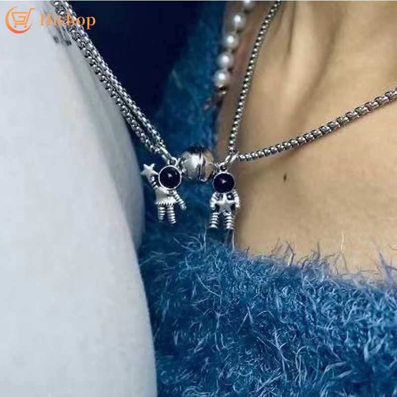Vòng cổ/ cặp vòng cổ/ đôi vòng tay mặt phi hành gia có hít nam châm dành cho cặp đôi thời trang
