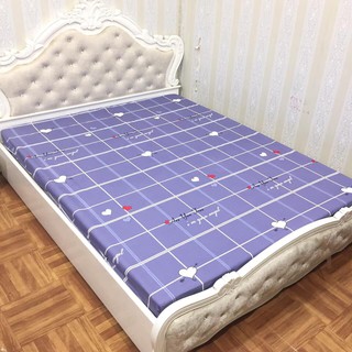 Ga chống thấm cotton Violet,rẻ nhất hcm,được chọn mẫu,ga chống thấm hoa văn-karo tim nhỏ